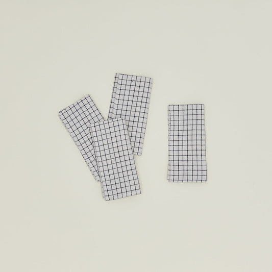 Checked Linen Napkin, Set of 4