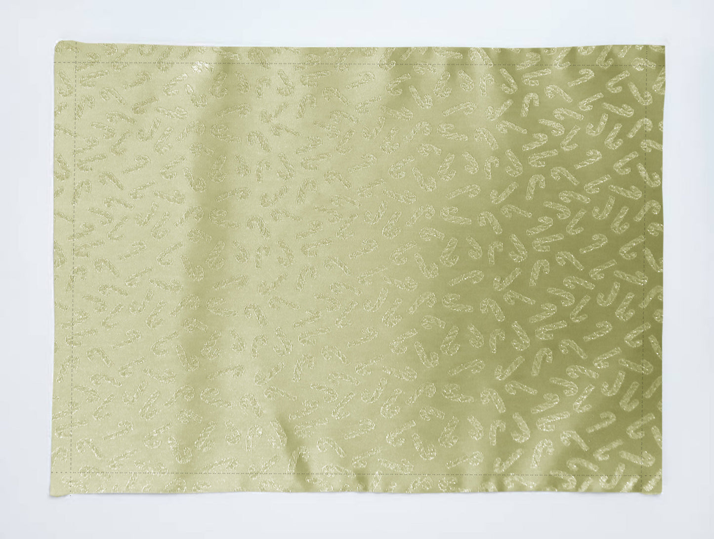 Candy Canes Brocade Dinner Table Placemats Holiday Home Decoration 13" x 19" (Pack of 4)