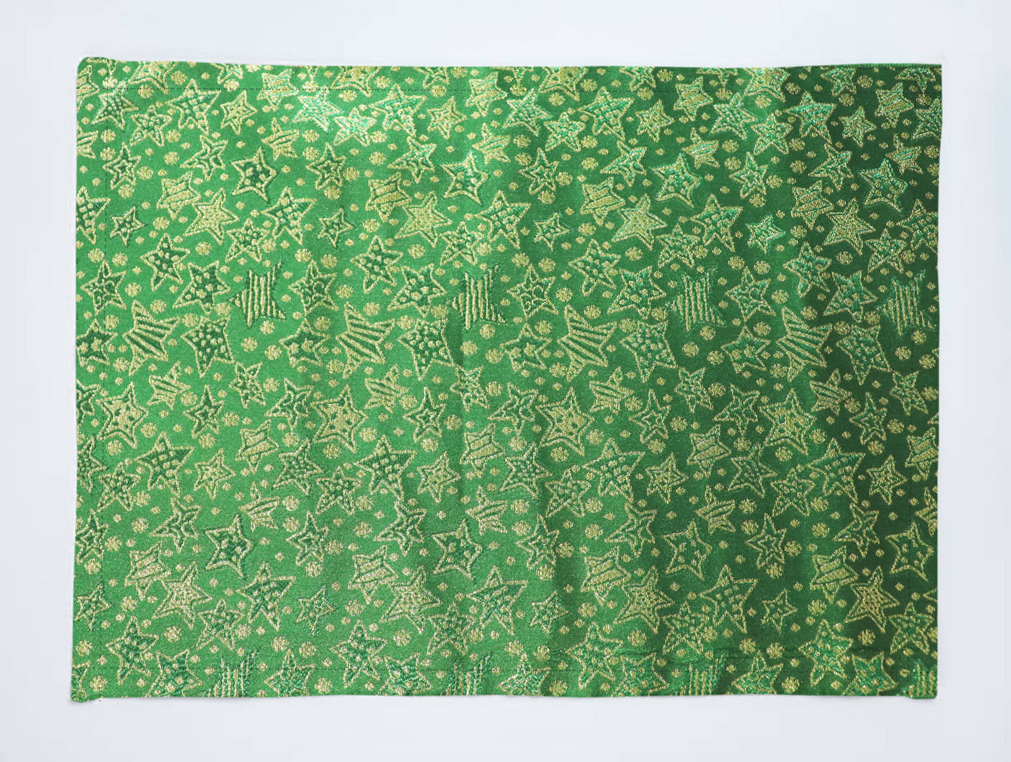 Stars Brocade Dinner Table Placemats Holiday Home Decoration 13" x 19" (Pack of 4)