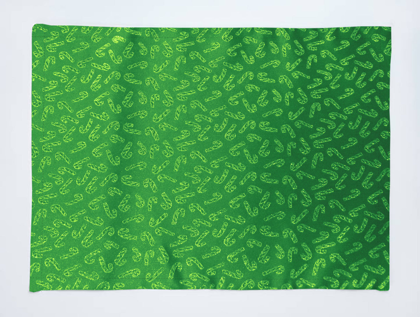 Candy Canes Brocade Dinner Table Placemats Holiday Home Decoration 13" x 19" (Pack of 4)