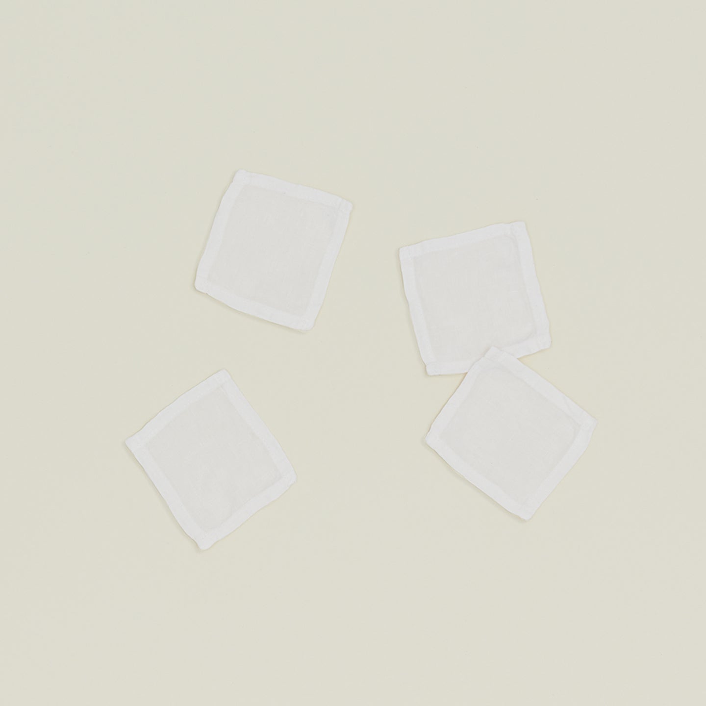 Simple Linen Cocktail Napkins, Set of 4 - Petal