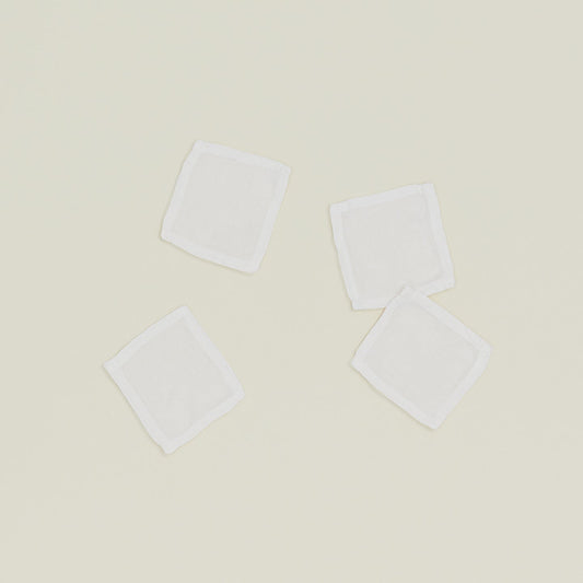 Simple Linen Cocktail Napkins, Set of 4 - Petal