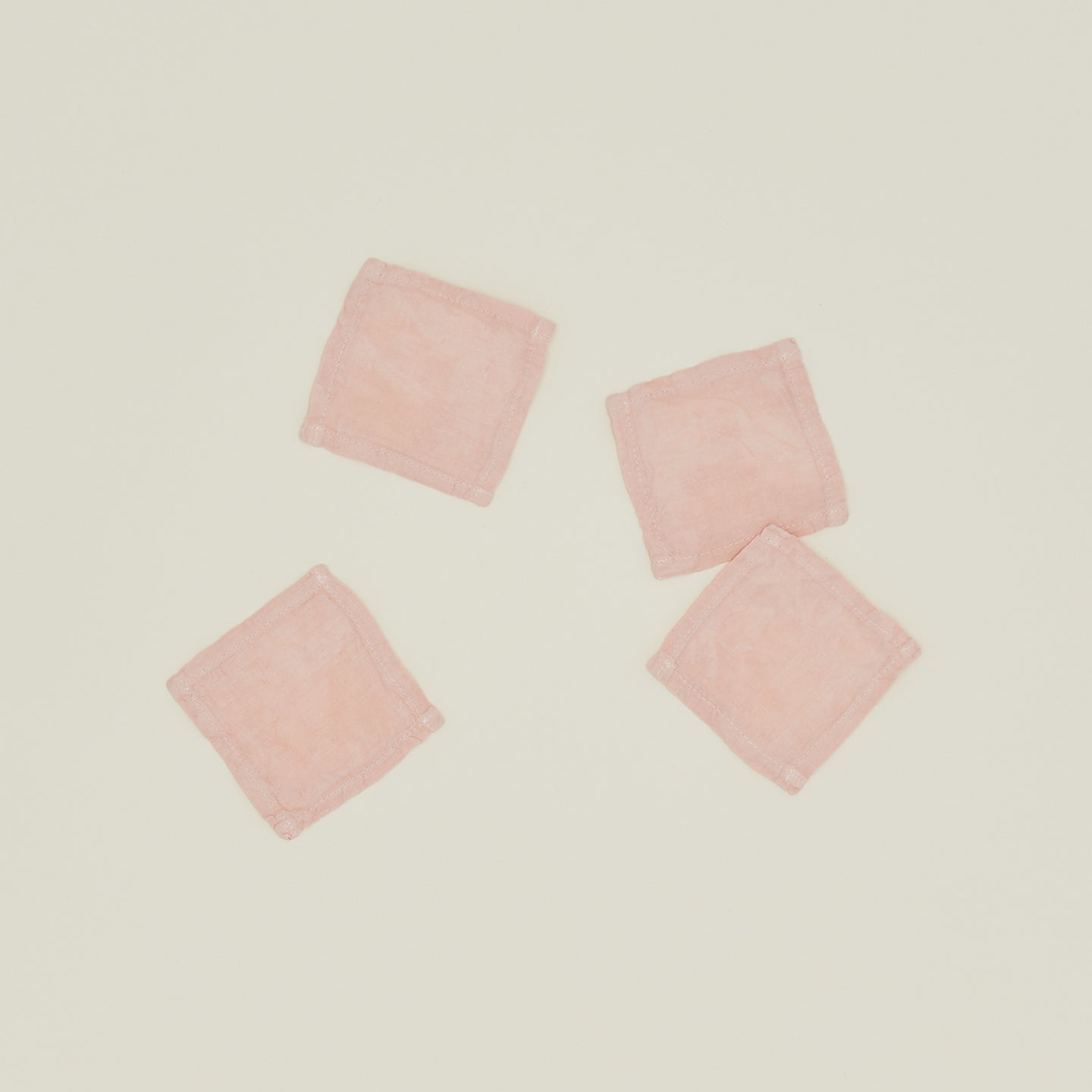 Simple Linen Cocktail Napkins, Set of 4 - Blush