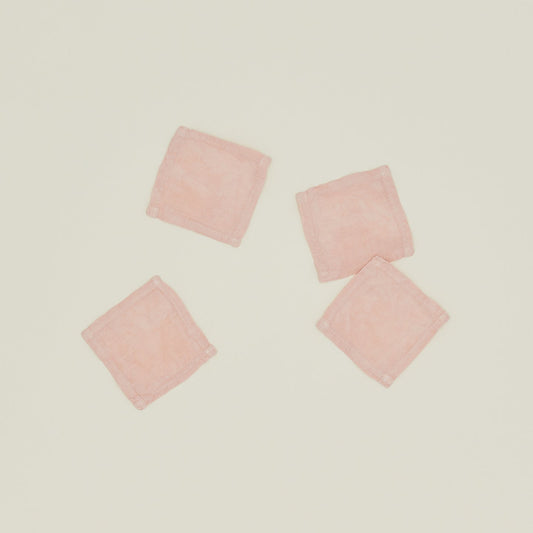Simple Linen Cocktail Napkins, Set of 4 - Blush