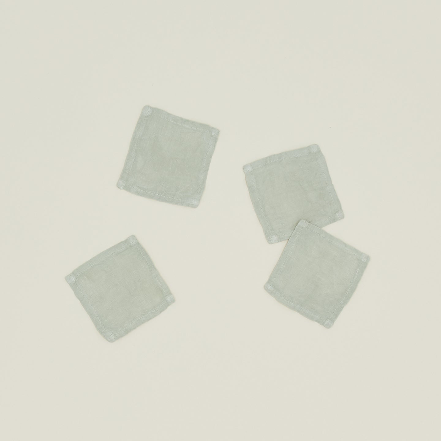 Simple Linen Cocktail Napkins, Set of 4 - Sage