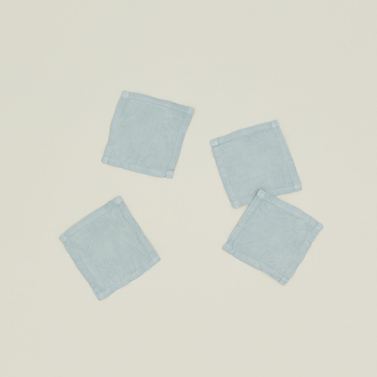 Simple Linen Cocktail Napkins, Set of 4 - Sky