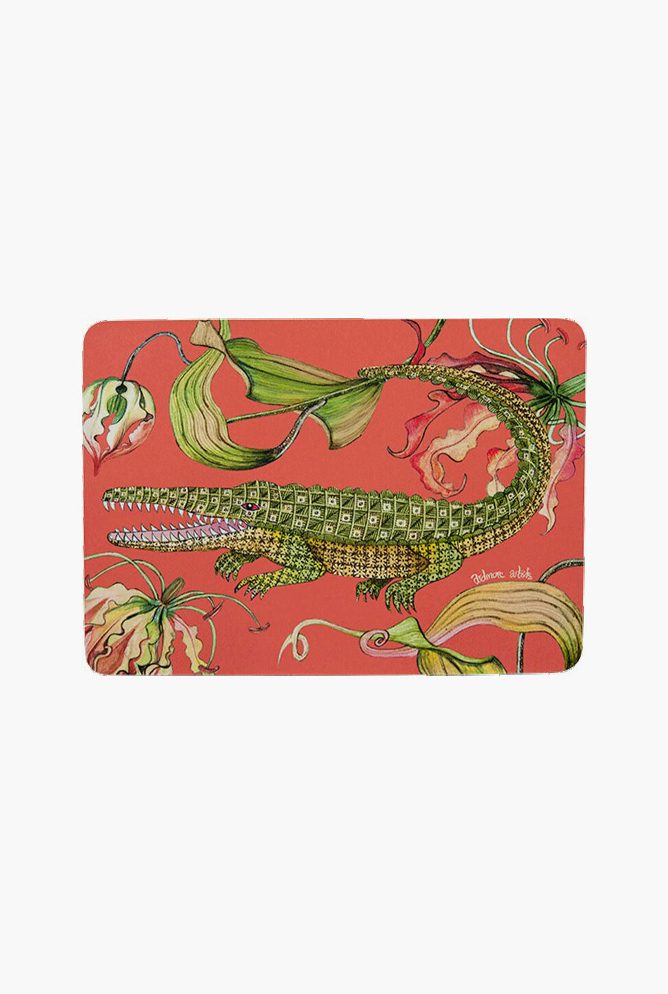 Coral Flame Lily Placemats (Set of 2)