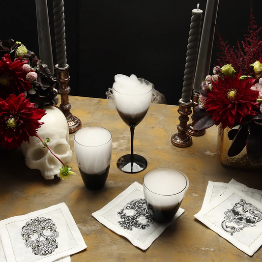 Catrina Cocktail Napkins in White & Multi (Set of 6)