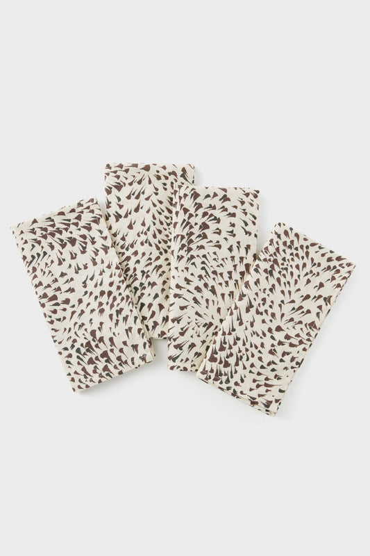 Cocoa Dot Printed Napkins Set of 4