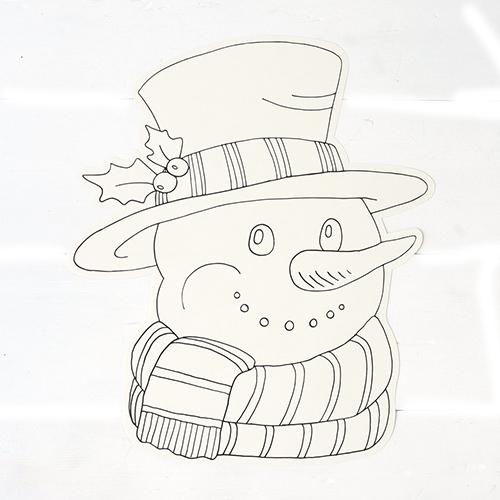 Snowman Disposable Paper Coloring Placemats, set of 12 by Hester & Cook