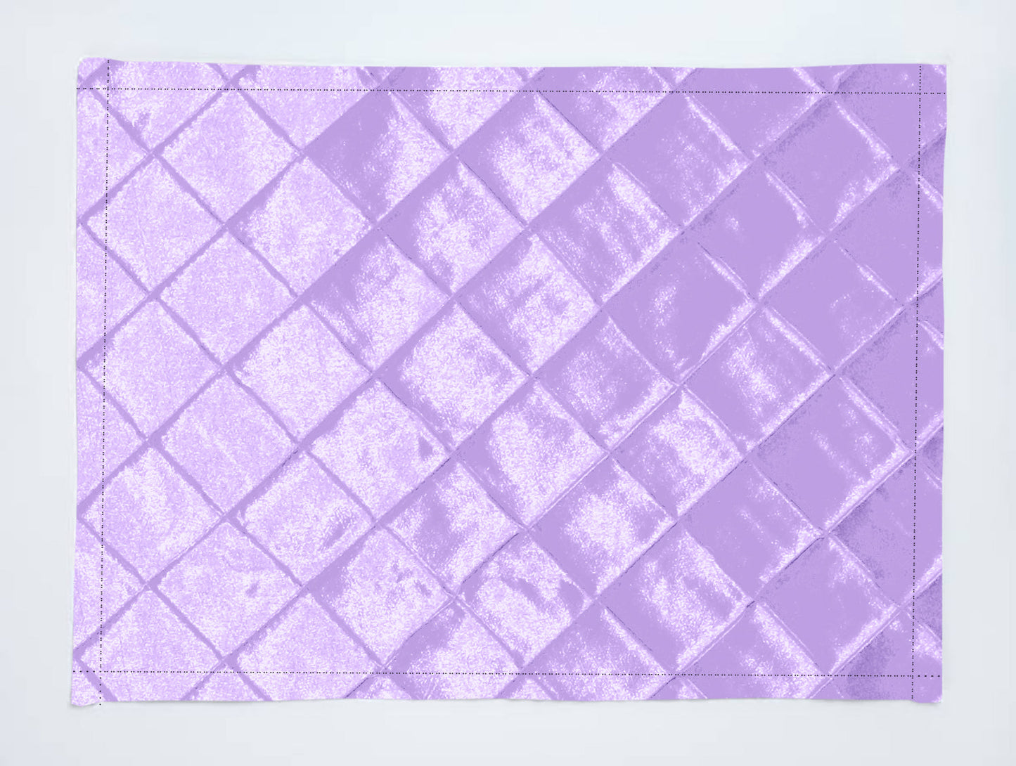 Cross-Stitch Pintuck Diamond Pattern Polyester Taffeta Dinner Table Placemats Holiday Home Decoration 13" x 19" (Pack of 4)