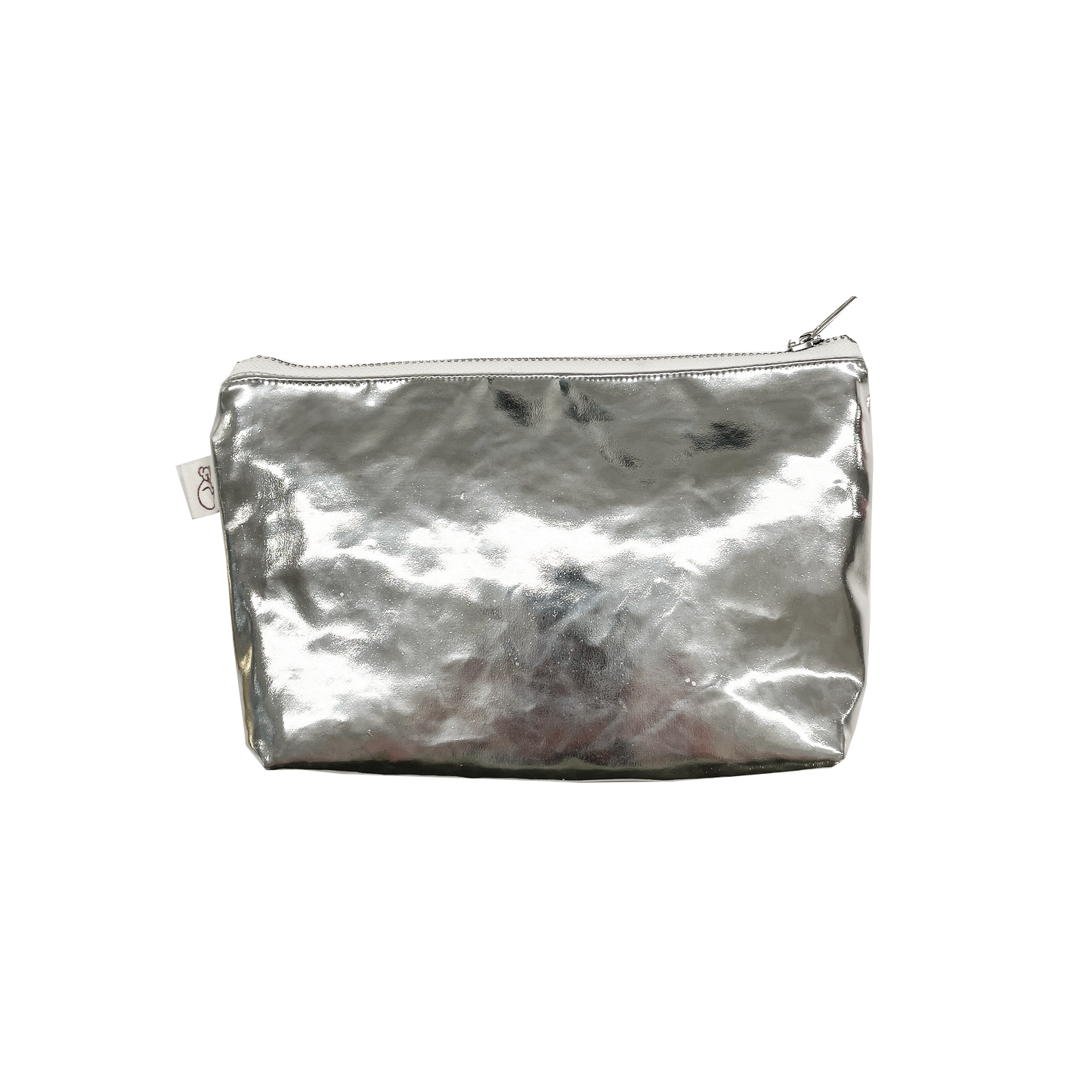 Silver Metallic Makeup Bag