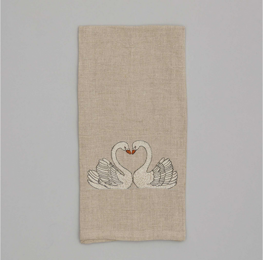 Swan Love Tea Towel