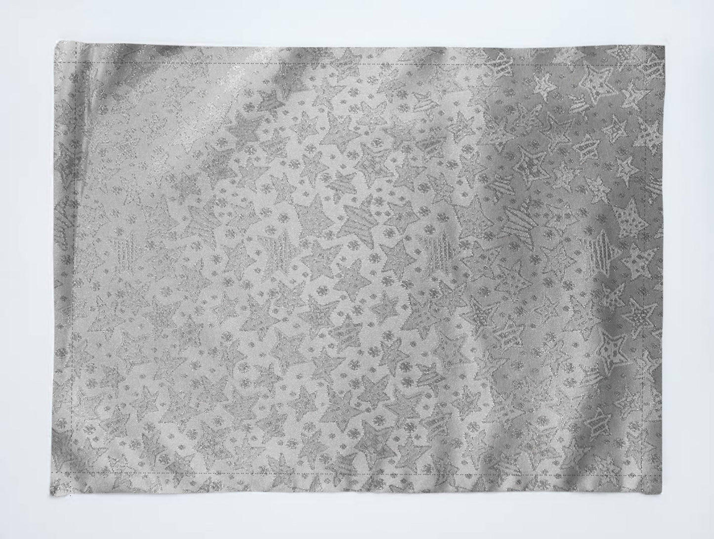 Stars Brocade Dinner Table Placemats Holiday Home Decoration 13" x 19" (Pack of 4)