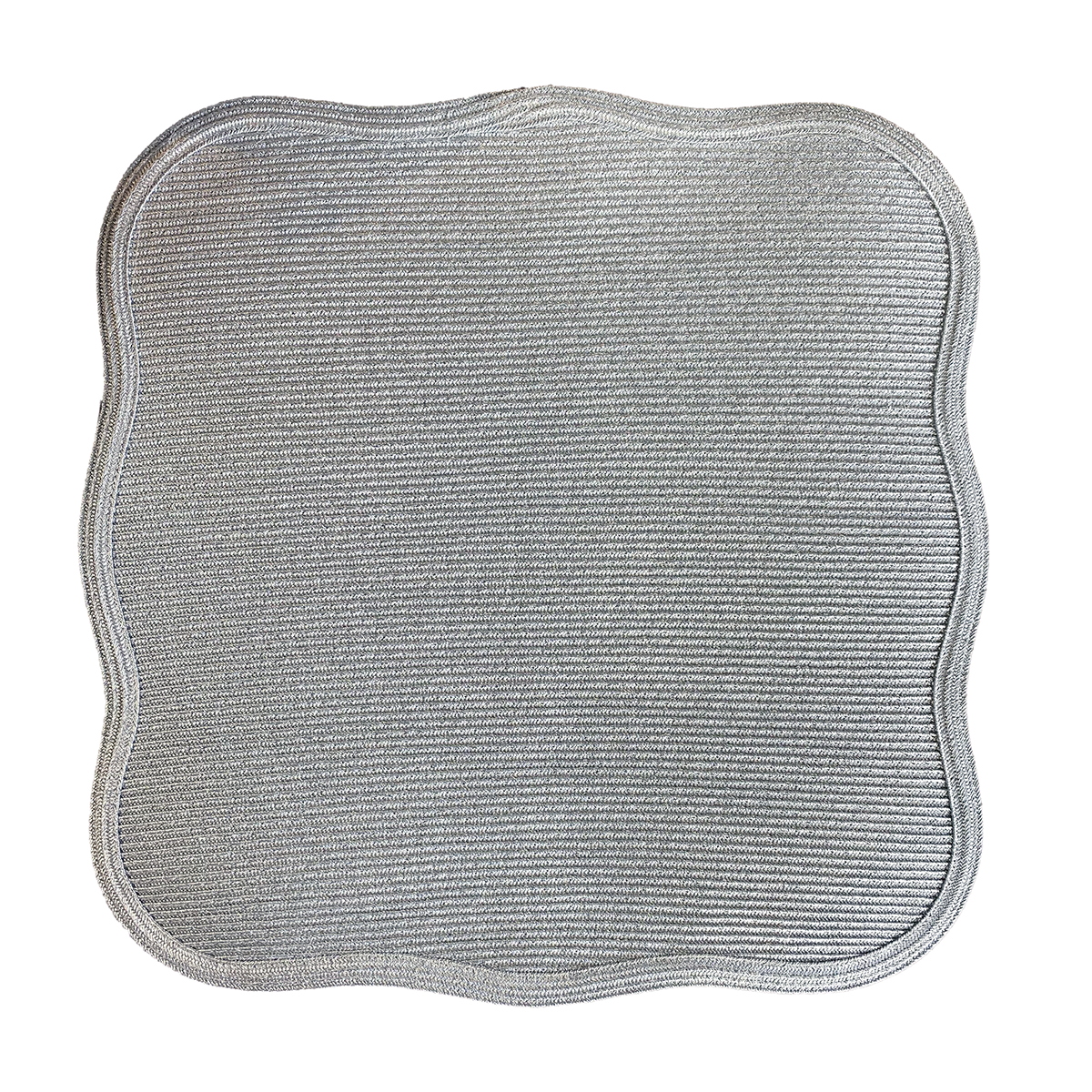 Deborah Rhodes Square Scallop Lurex Placemat 15" - (Set of 2)