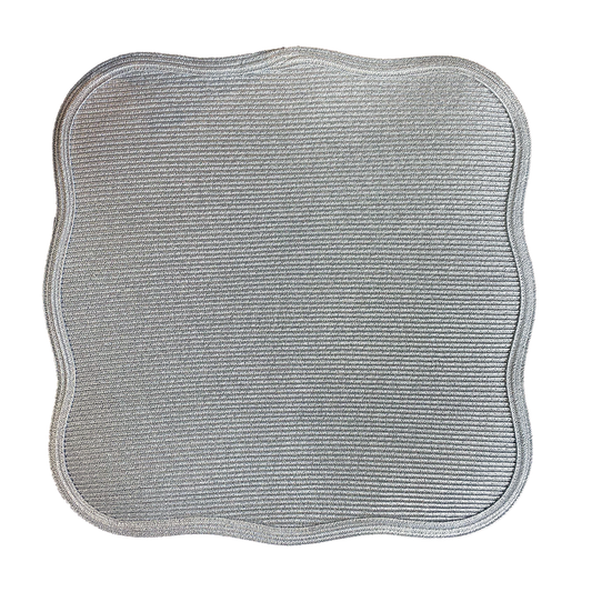 Deborah Rhodes Square Scallop Lurex Placemat 15" - (Set of 2)