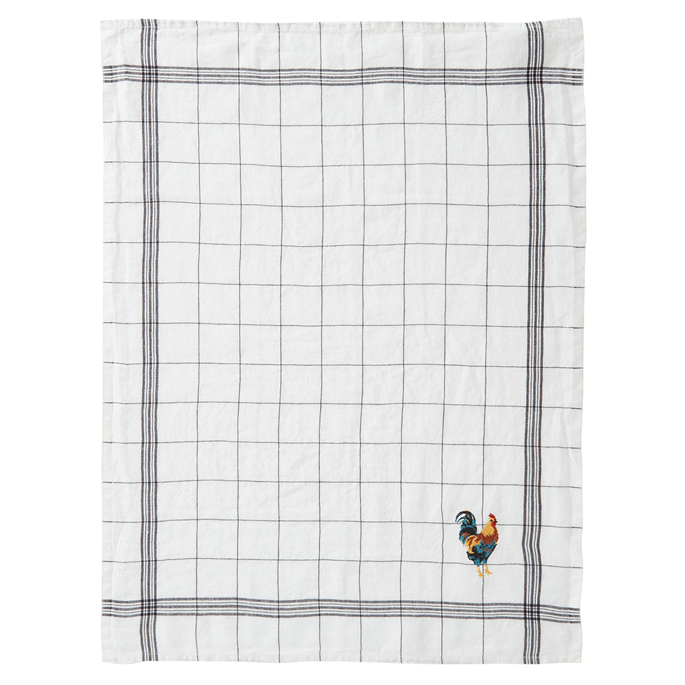 Bistro French Rooster Tea Towel