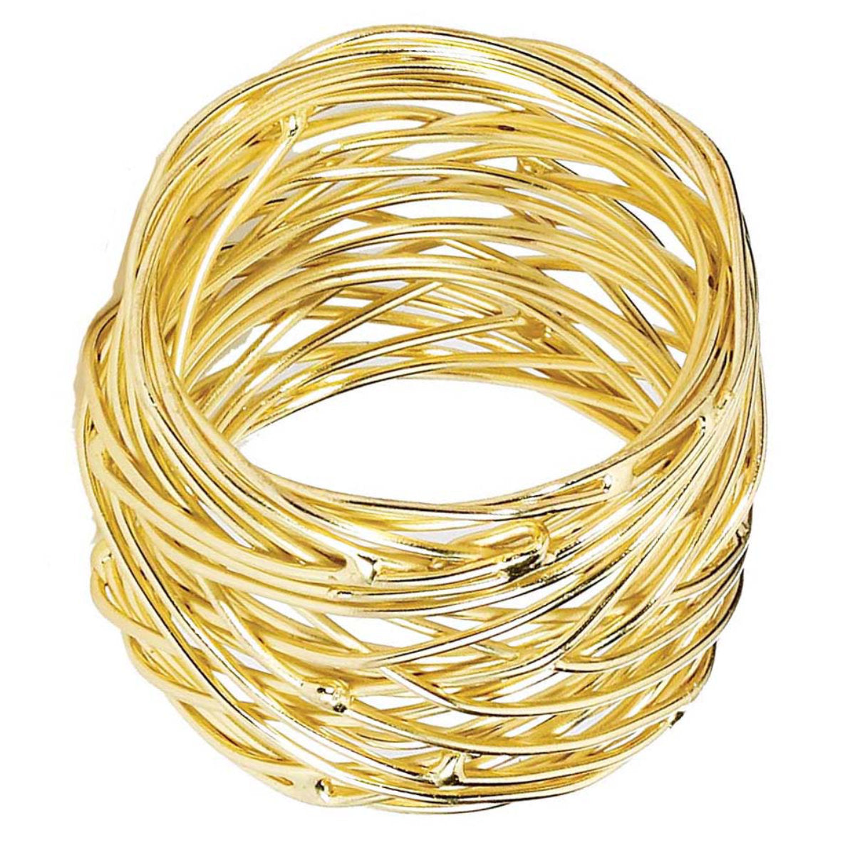 Set Of 4 Tara Gold Napkin Rings