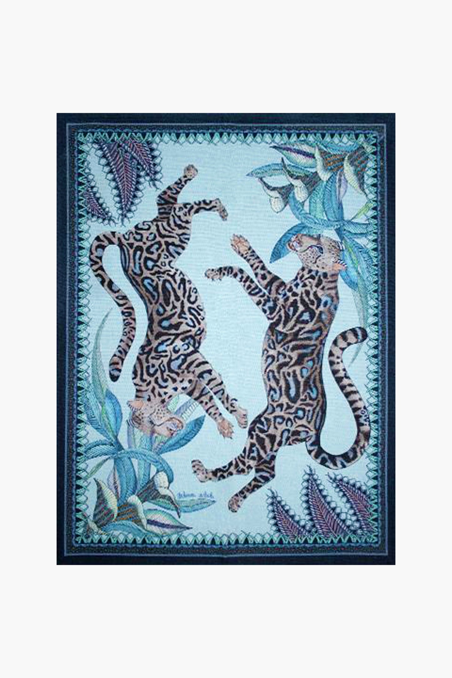 Tanzanite Cheetah Kings Tea Towel
