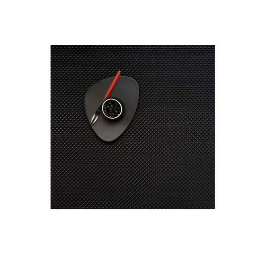 Square Basketweave Placemat - Black (Set of 2)