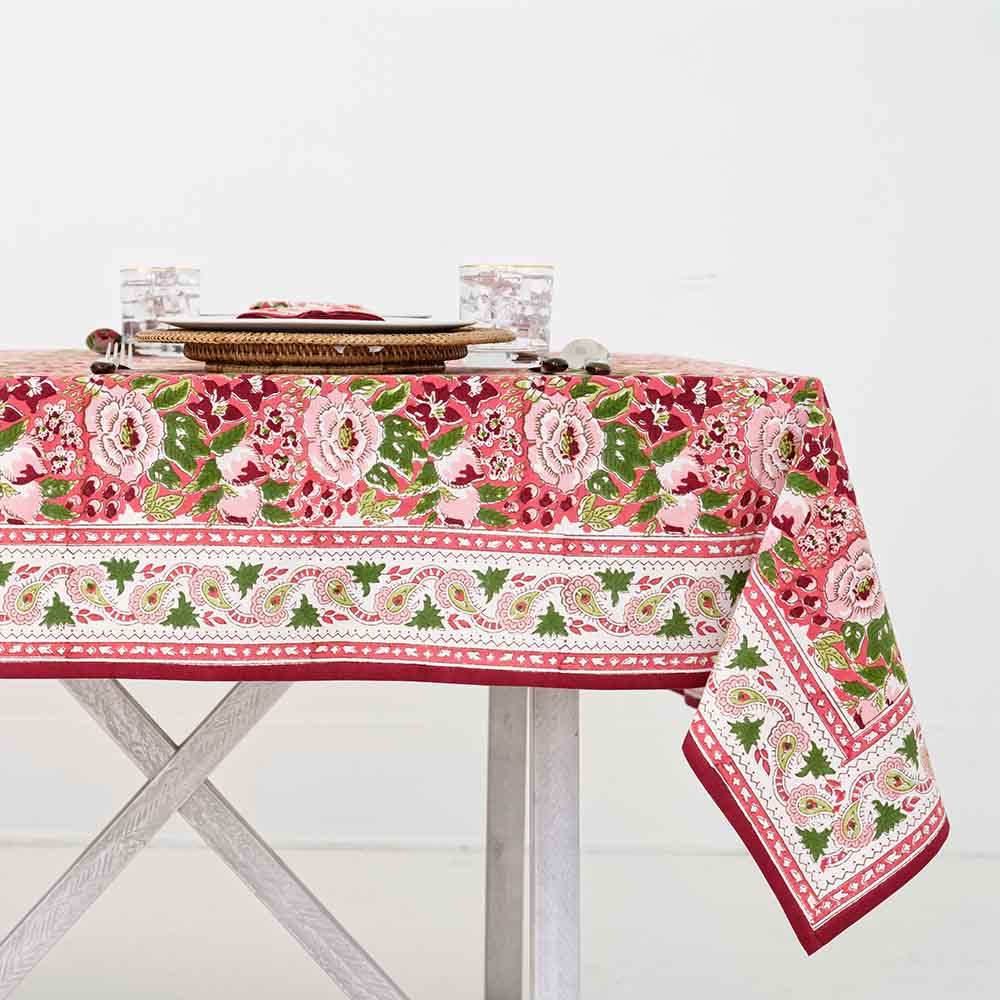 Spice Route Garnet Tablecloth-55"x55"