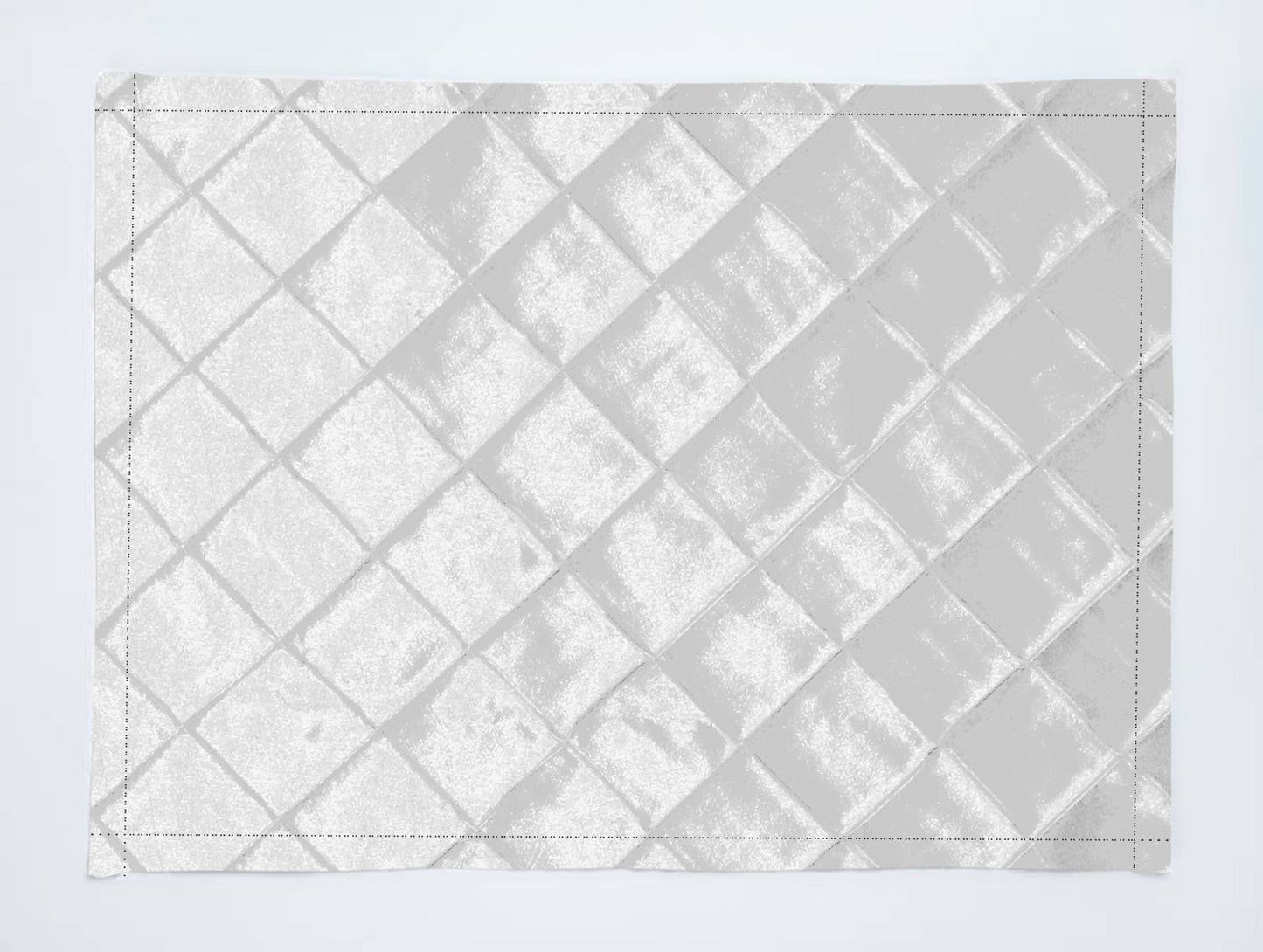 Cross-Stitch Pintuck Diamond Pattern Polyester Taffeta Dinner Table Placemats Holiday Home Decoration 13" x 19" (Pack of 4)