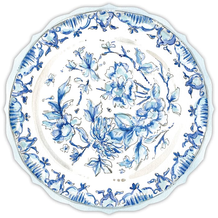 Blue Chinoiserie Round Paper Placemats