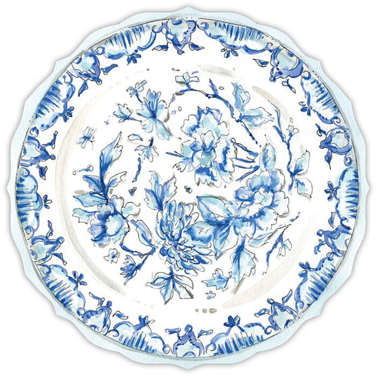 Blue Chinoiserie Round Paper Placemats