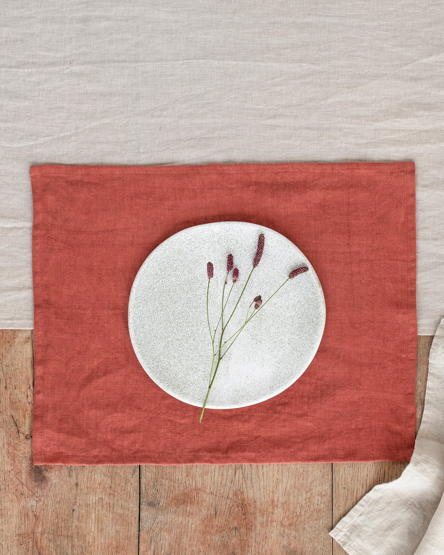 Clay linen placemat set of 2