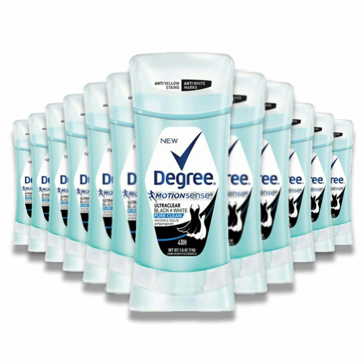 Degree - Antiperspirant Deodorant Stick, UltraClear Black+White, For Women  - 2.7 Oz - 12 pack