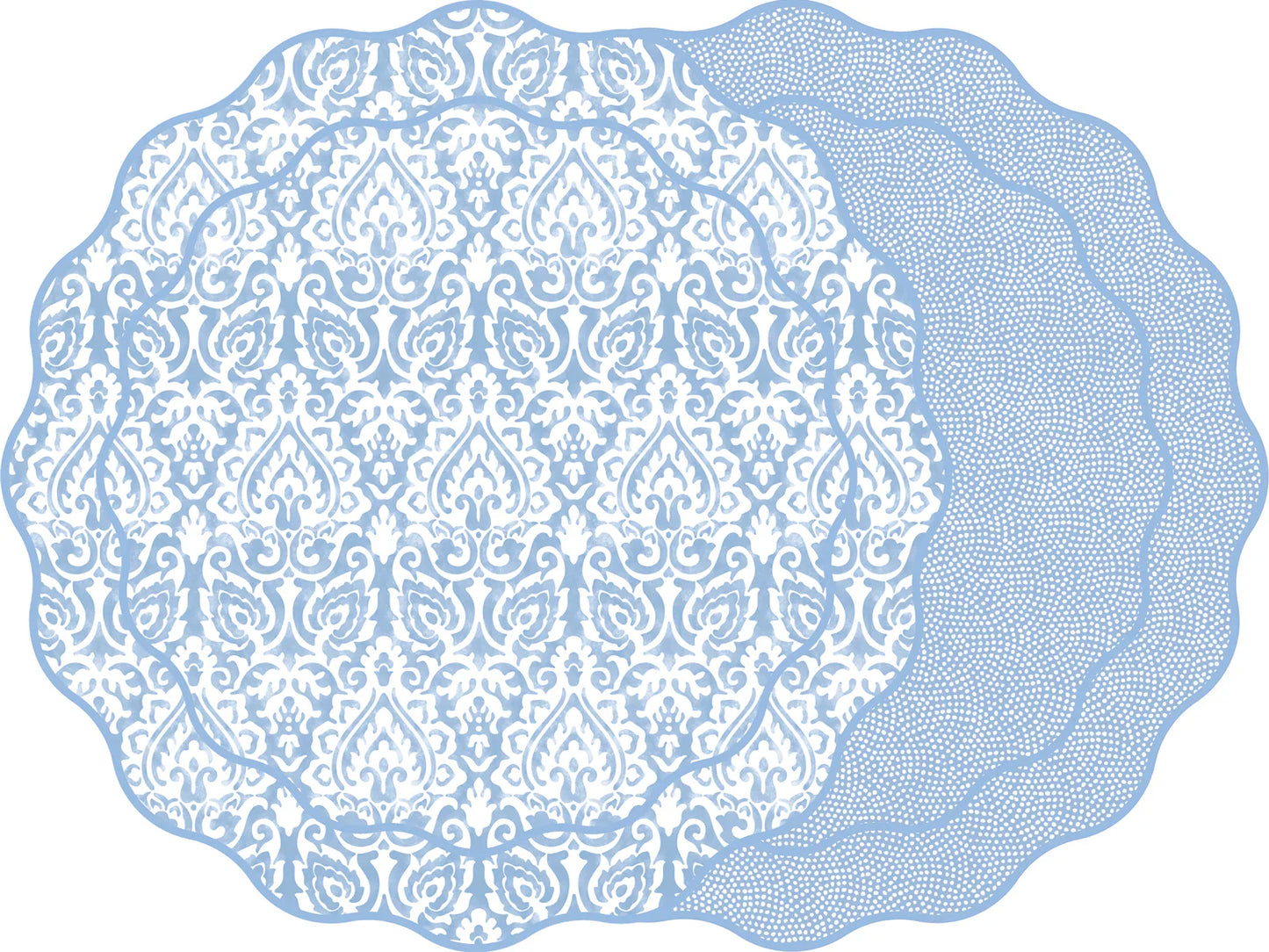Scallop Damask Placemat