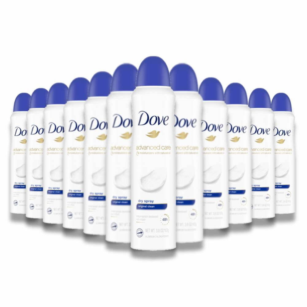 Dove - Advanced Care, Dry Spray Antiperspirant Deodorant, Original Clean - 3.8 Oz - 12 Pack