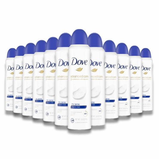 Dove - Advanced Care, Dry Spray Antiperspirant Deodorant, Original Clean - 3.8 Oz - 12 Pack