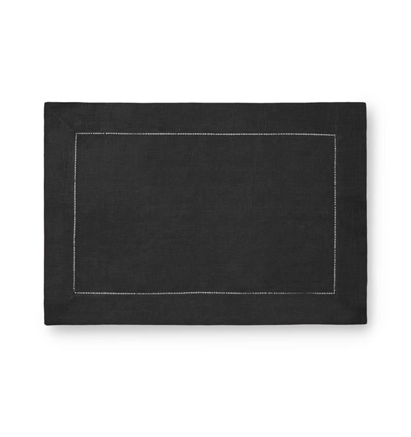 Fig Linens - Sferra Table Linens - Festival Placemats - Black
