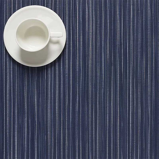Chilewich: Rib Weave Woven Vinyl Placemats Set of 4 Placemats Chilewich Indigo