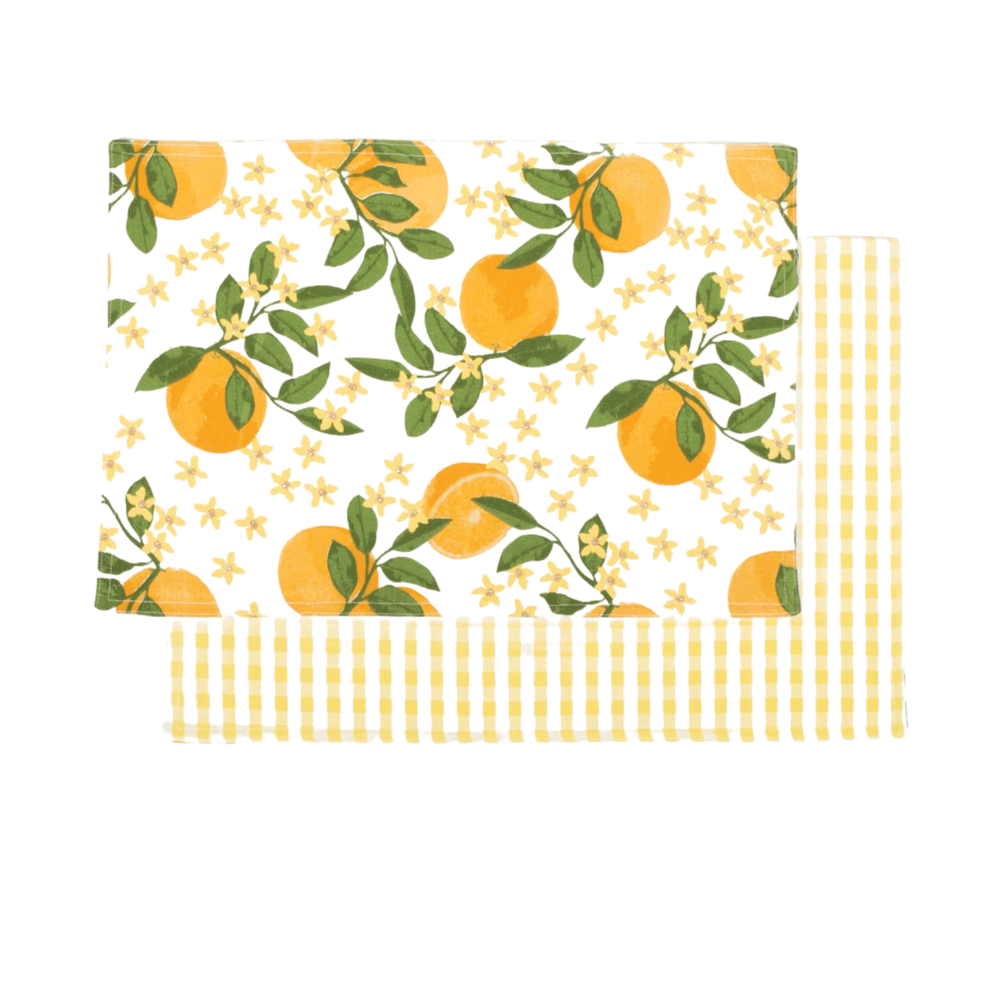 Set of Eight Orange Grove Reversible Placemats