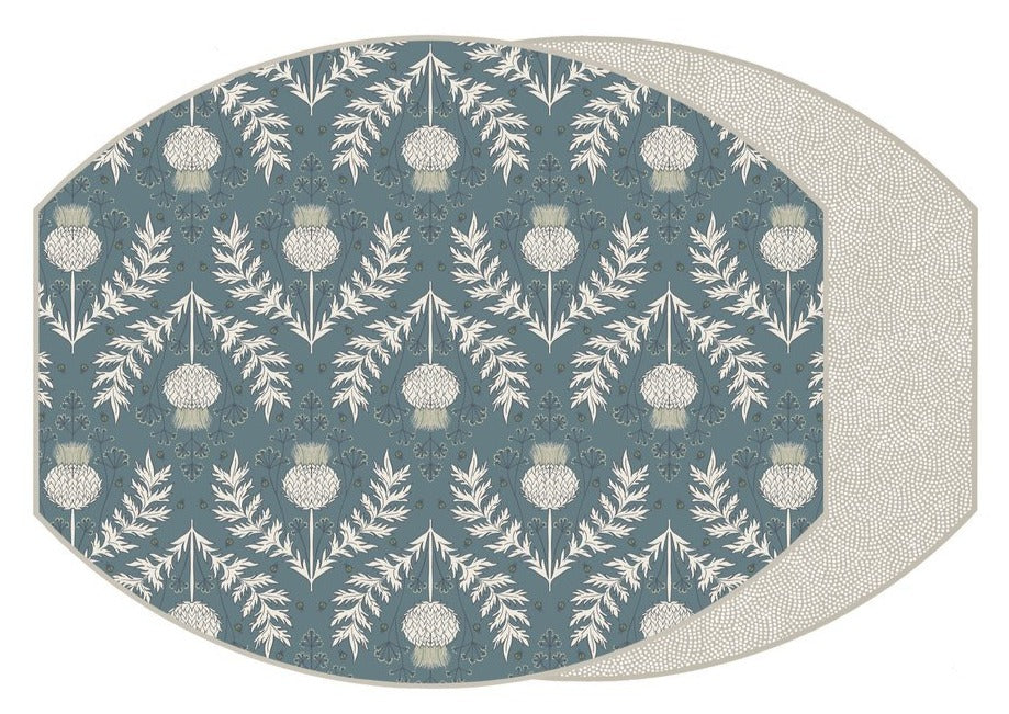 Two Sided Ellipse Placemat Thistle